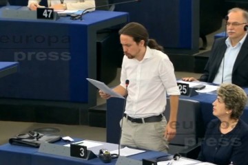 Primer discurso de Pablo Iglesias en el Parlamento Europeo
